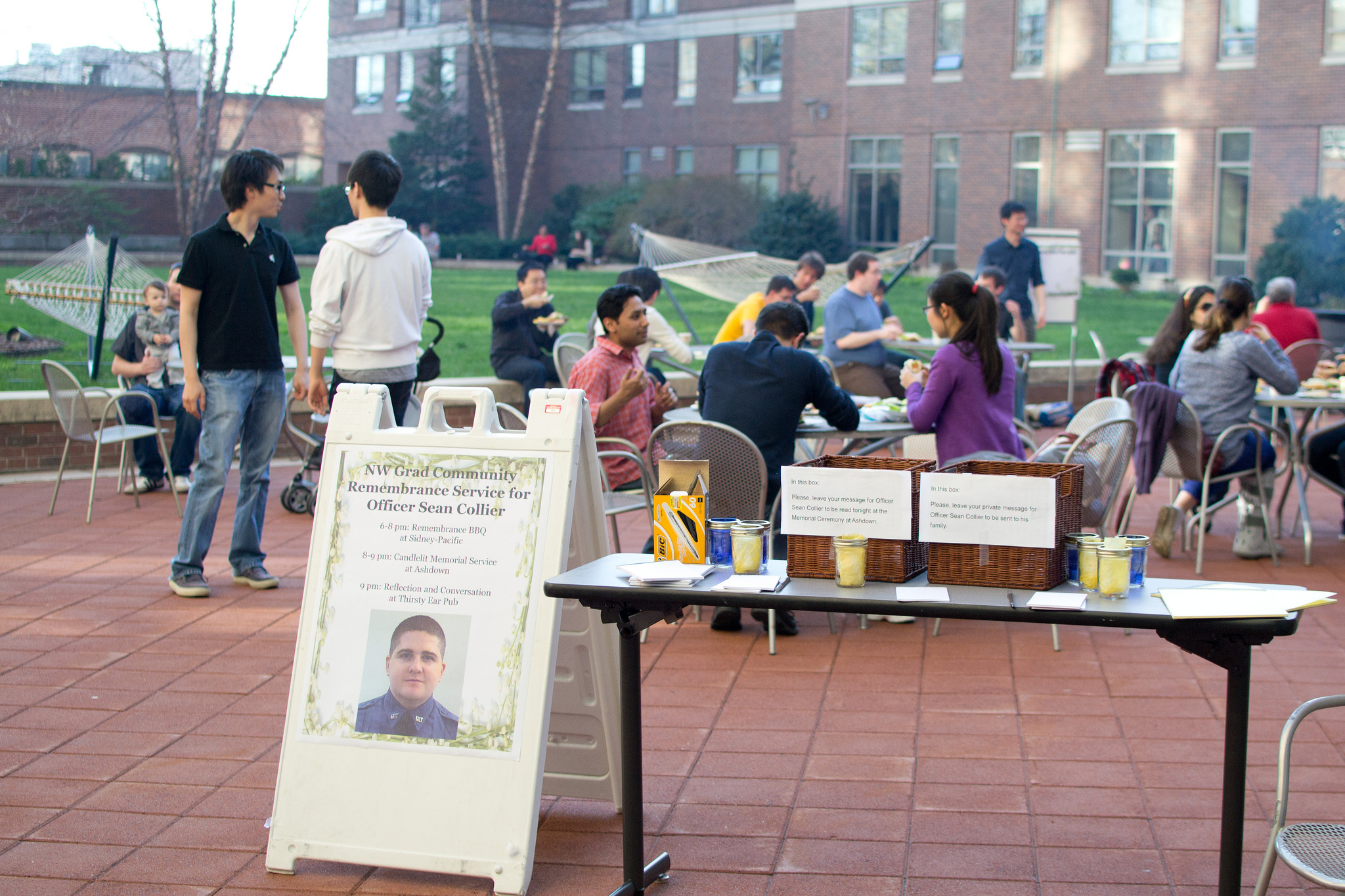 The Memorial BBQ for MIT Police Officer Sean Collier